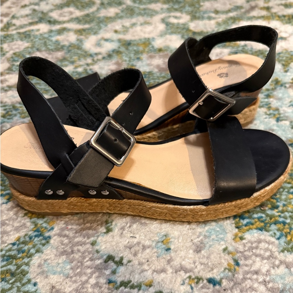 Black Tommy Bahama Sandals with Buckle Detail